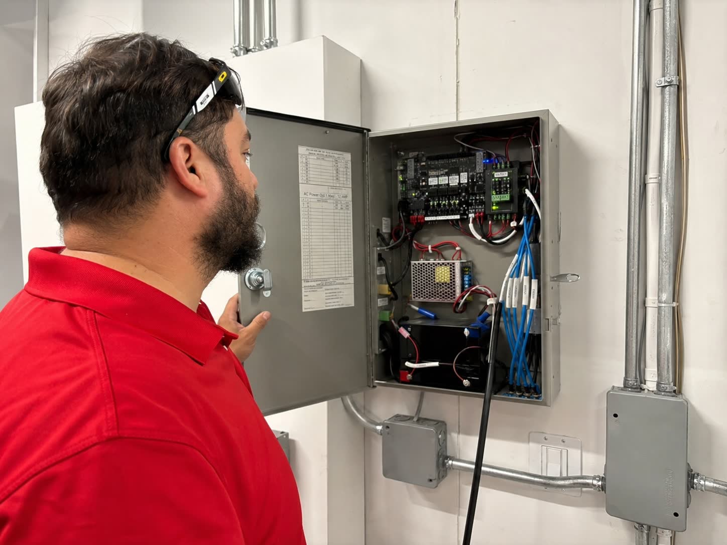 Wiring an access-control panel